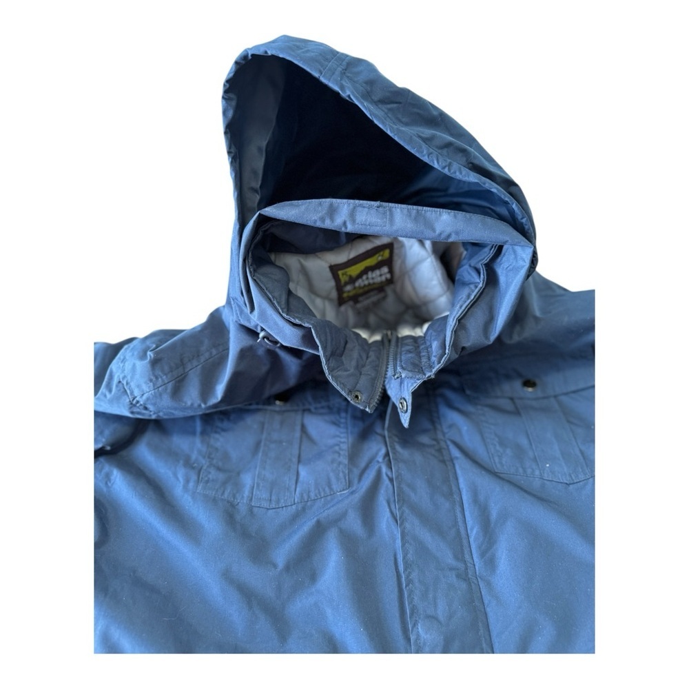 Atlas For Men Dark Blue Men's Coat Outdoor Winter Zip Jacket Hood In Collar XL - Picture 10 of 14